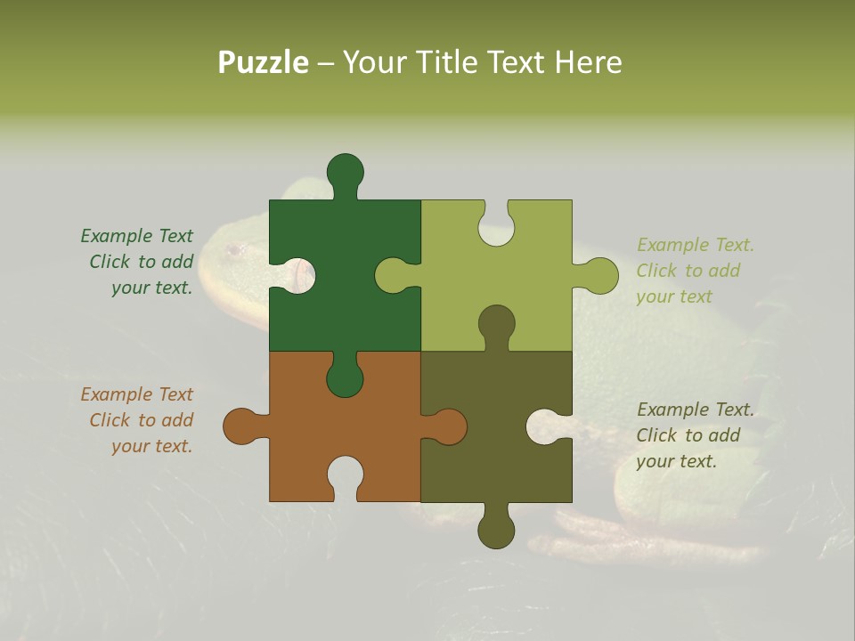 Frog Green Frog Nature PowerPoint Template