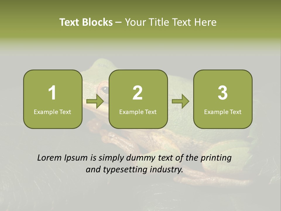 Frog Green Frog Nature PowerPoint Template