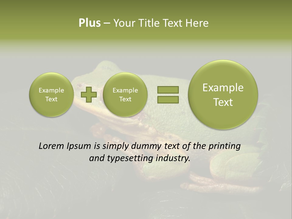 Frog Green Frog Nature PowerPoint Template