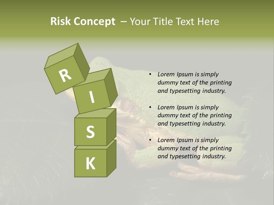 Frog Green Frog Nature PowerPoint Template