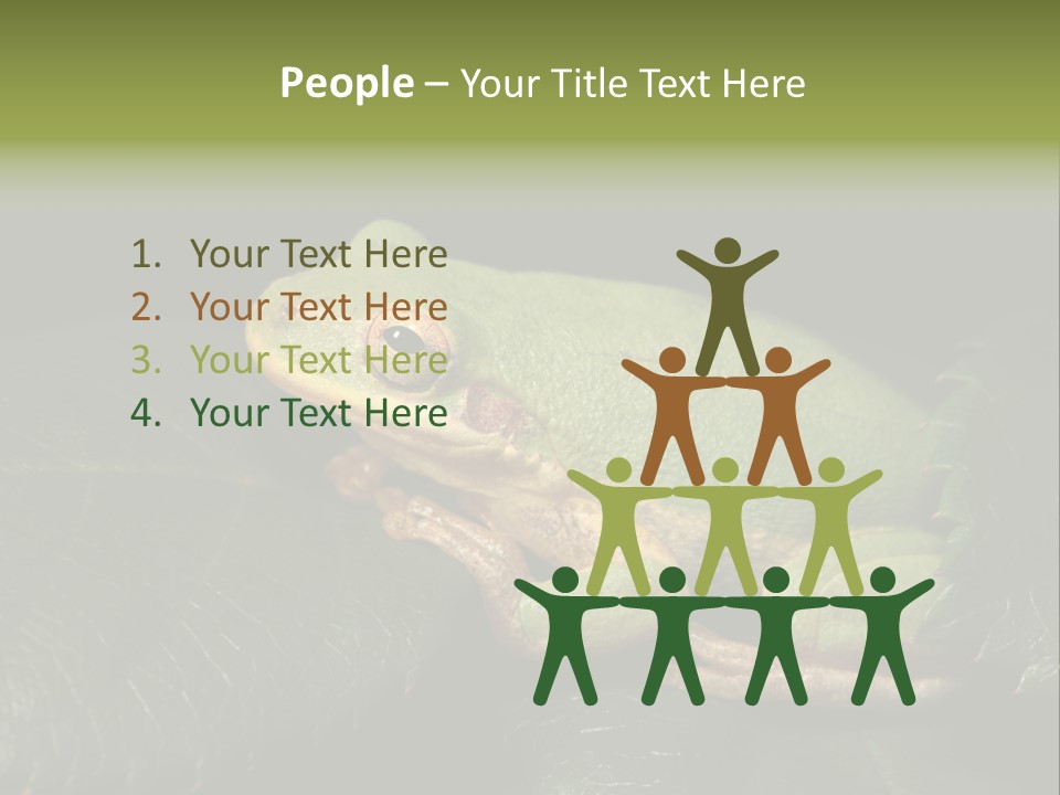 Frog Green Frog Nature PowerPoint Template