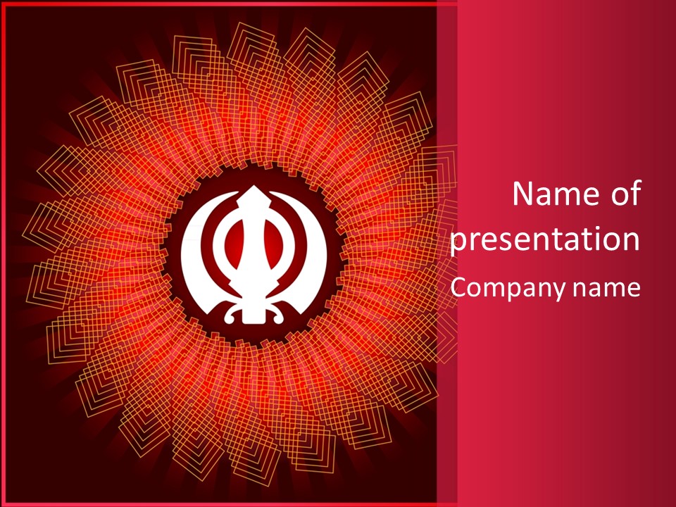 Orientation Nishan Sahib PowerPoint Template