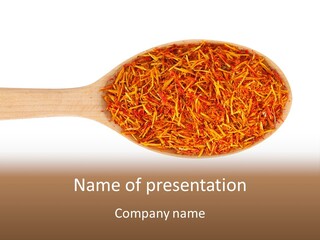 Closeup Saffron Seeds PowerPoint Template