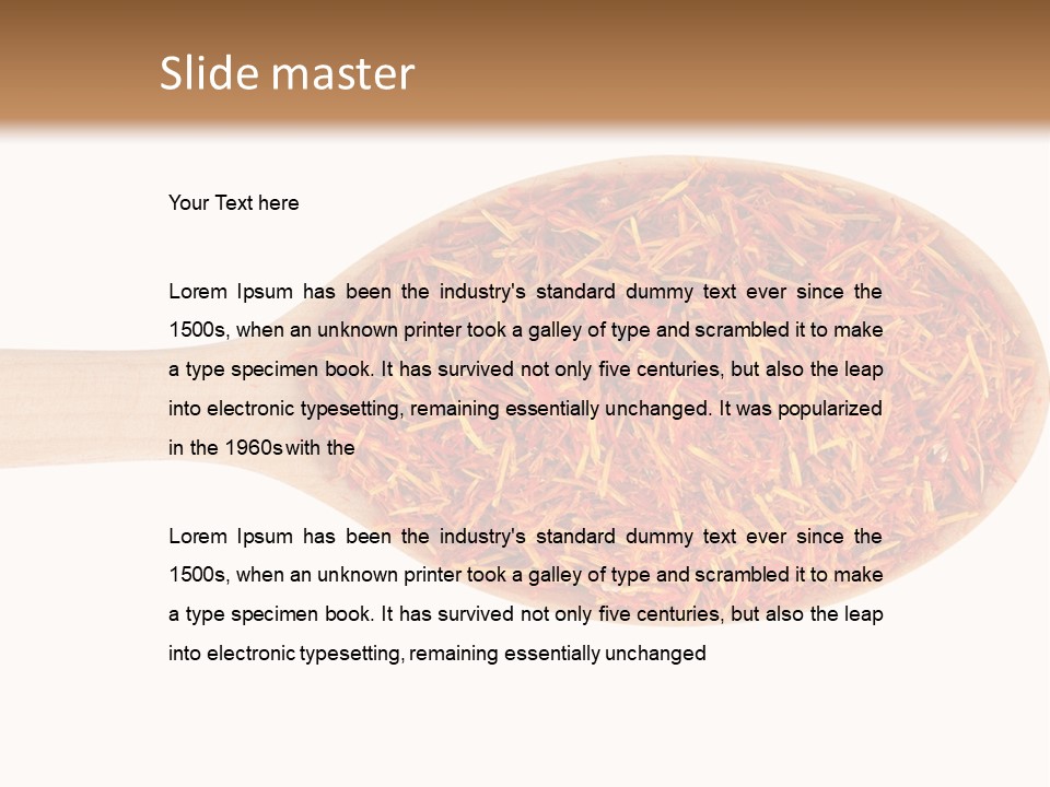 Closeup Saffron Seeds PowerPoint Template