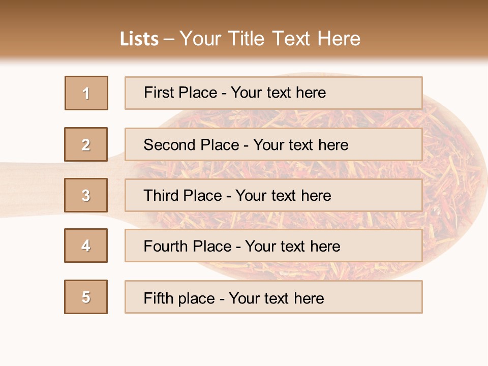 Closeup Saffron Seeds PowerPoint Template