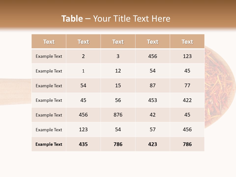 Closeup Saffron Seeds PowerPoint Template