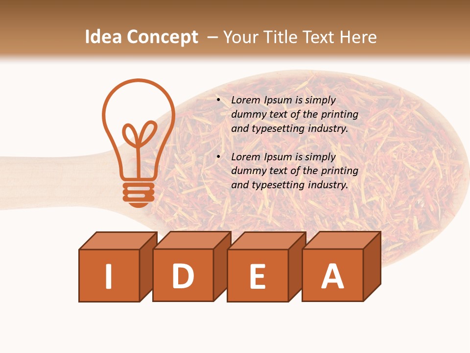 Closeup Saffron Seeds PowerPoint Template