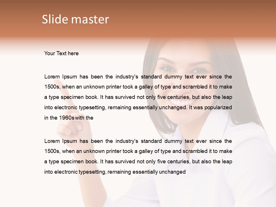 Standing Model Beauty PowerPoint Template