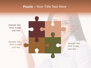 Standing Model Beauty PowerPoint Template