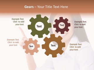 Standing Model Beauty PowerPoint Template