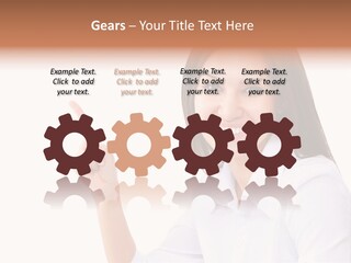 Standing Model Beauty PowerPoint Template