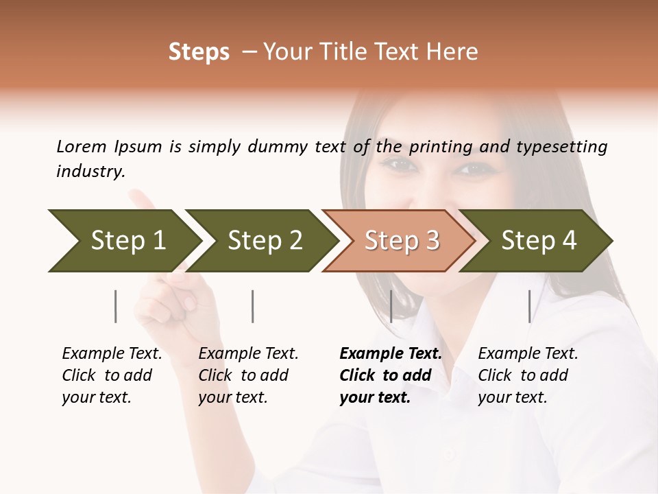 Standing Model Beauty PowerPoint Template
