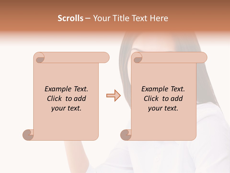 Standing Model Beauty PowerPoint Template
