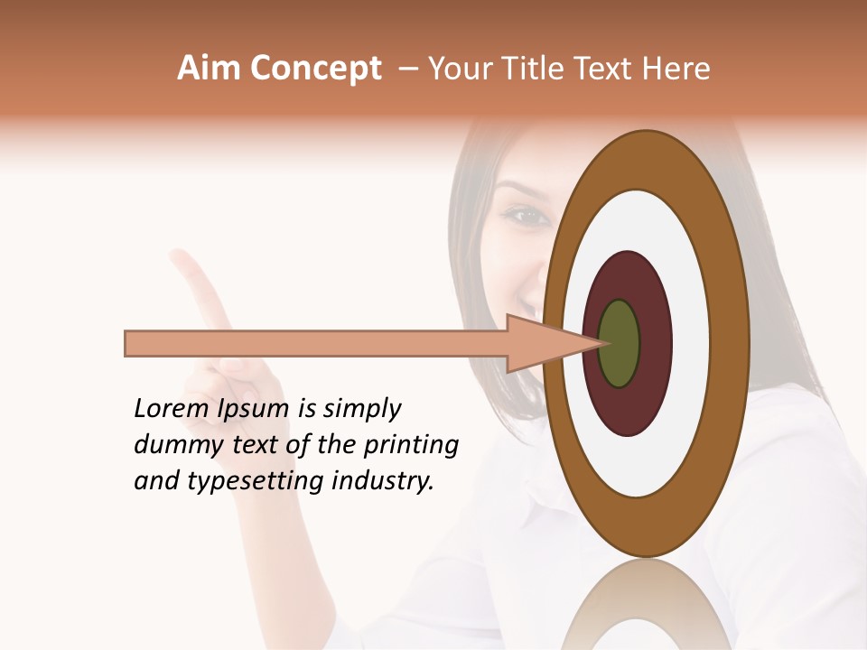 Standing Model Beauty PowerPoint Template