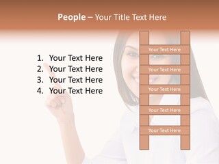 Standing Model Beauty PowerPoint Template