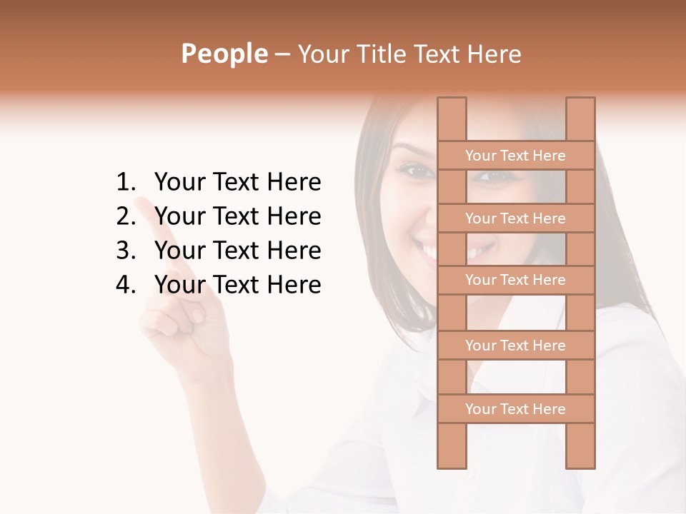 Standing Model Beauty PowerPoint Template