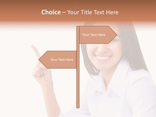 Standing Model Beauty PowerPoint Template