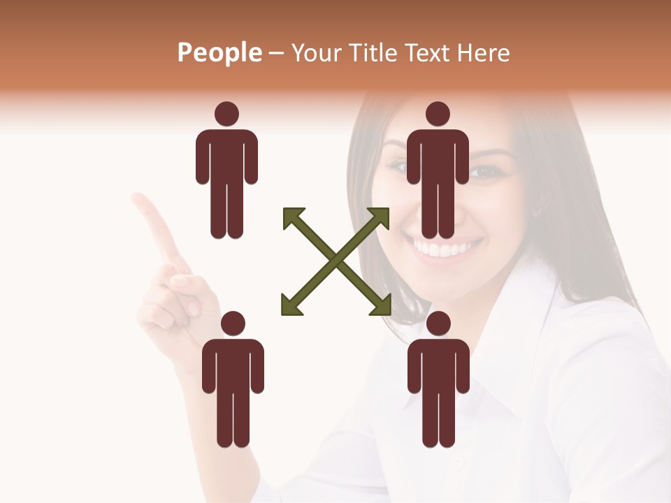 Standing Model Beauty PowerPoint Template