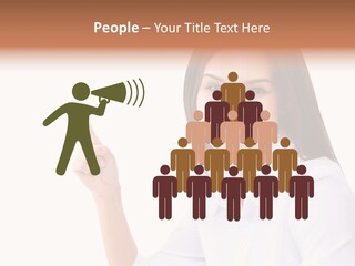 Standing Model Beauty PowerPoint Template