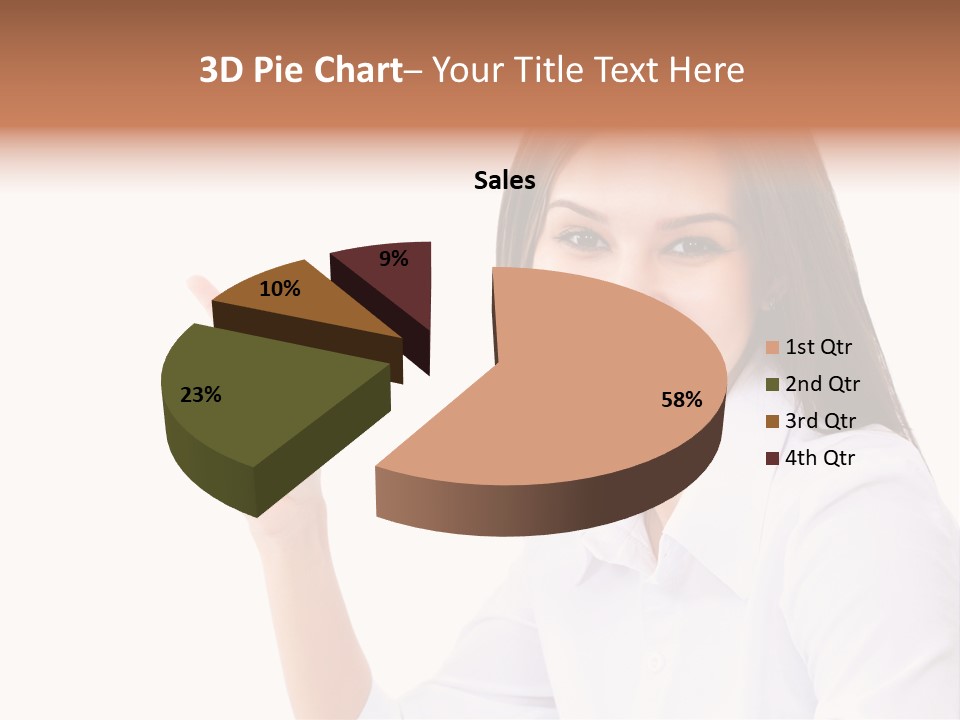 Standing Model Beauty PowerPoint Template