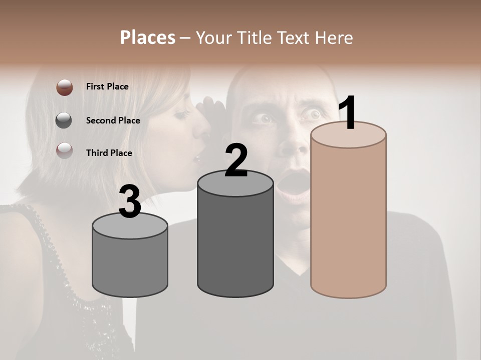 Portrait Gossip Happy PowerPoint Template