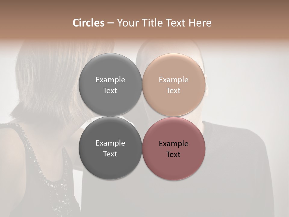 Portrait Gossip Happy PowerPoint Template