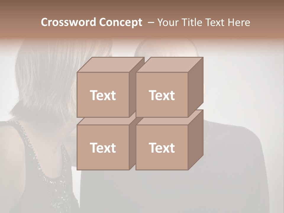 Portrait Gossip Happy PowerPoint Template