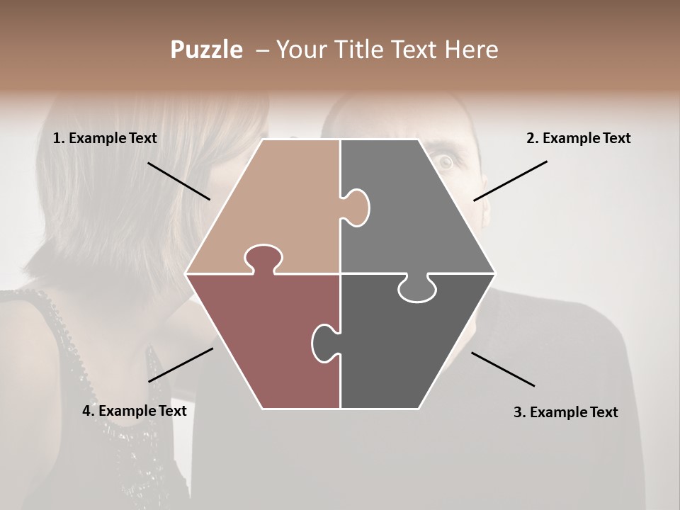 Portrait Gossip Happy PowerPoint Template