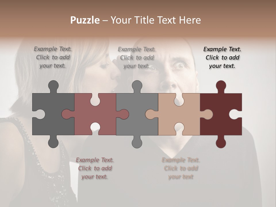 Portrait Gossip Happy PowerPoint Template