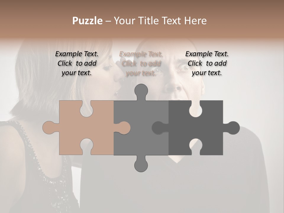 Portrait Gossip Happy PowerPoint Template