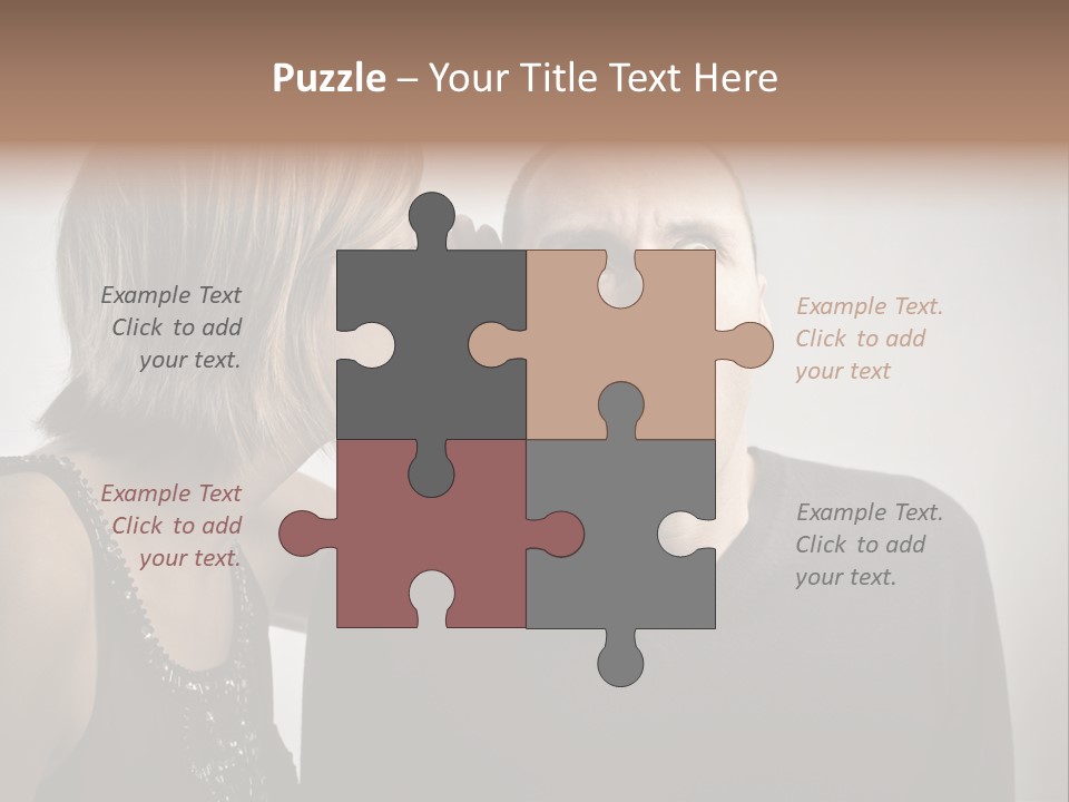 Portrait Gossip Happy PowerPoint Template