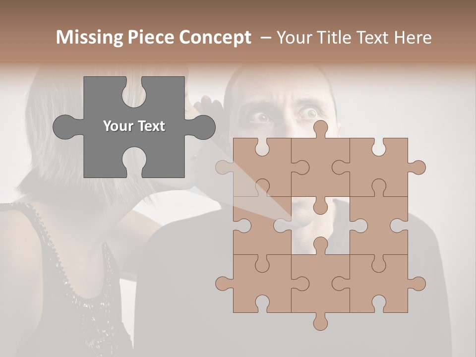 Portrait Gossip Happy PowerPoint Template