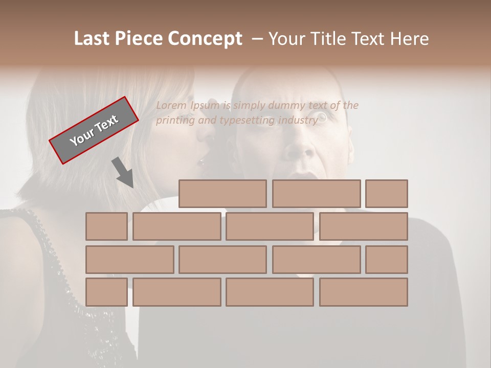 Portrait Gossip Happy PowerPoint Template