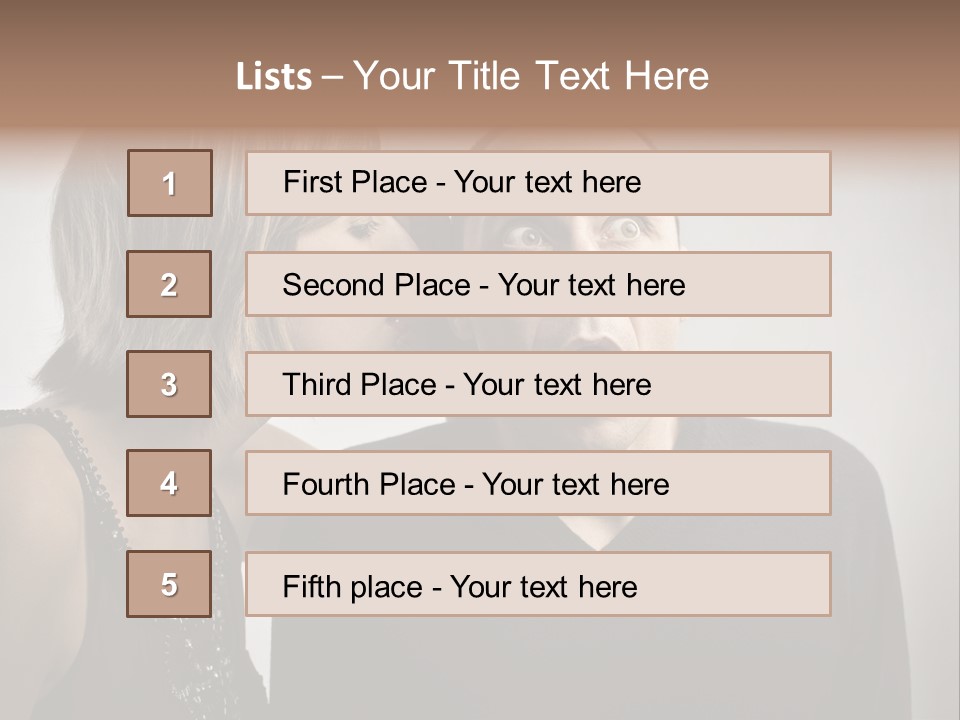 Portrait Gossip Happy PowerPoint Template