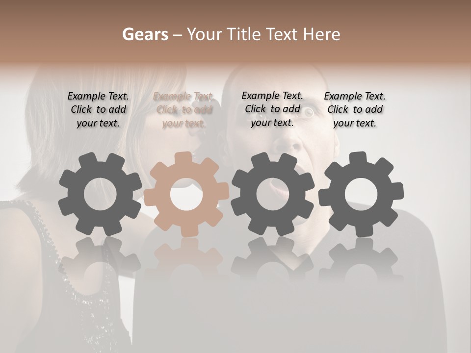 Portrait Gossip Happy PowerPoint Template