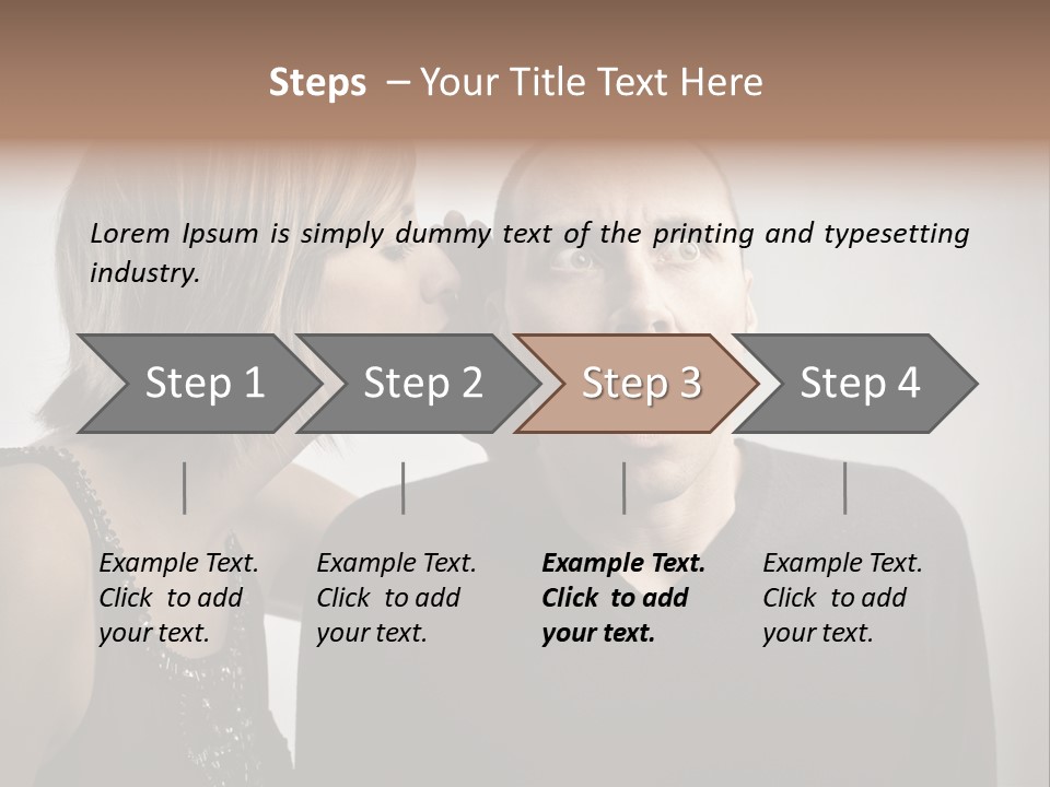 Portrait Gossip Happy PowerPoint Template