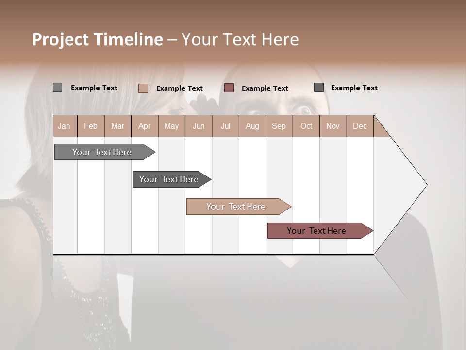 Portrait Gossip Happy PowerPoint Template