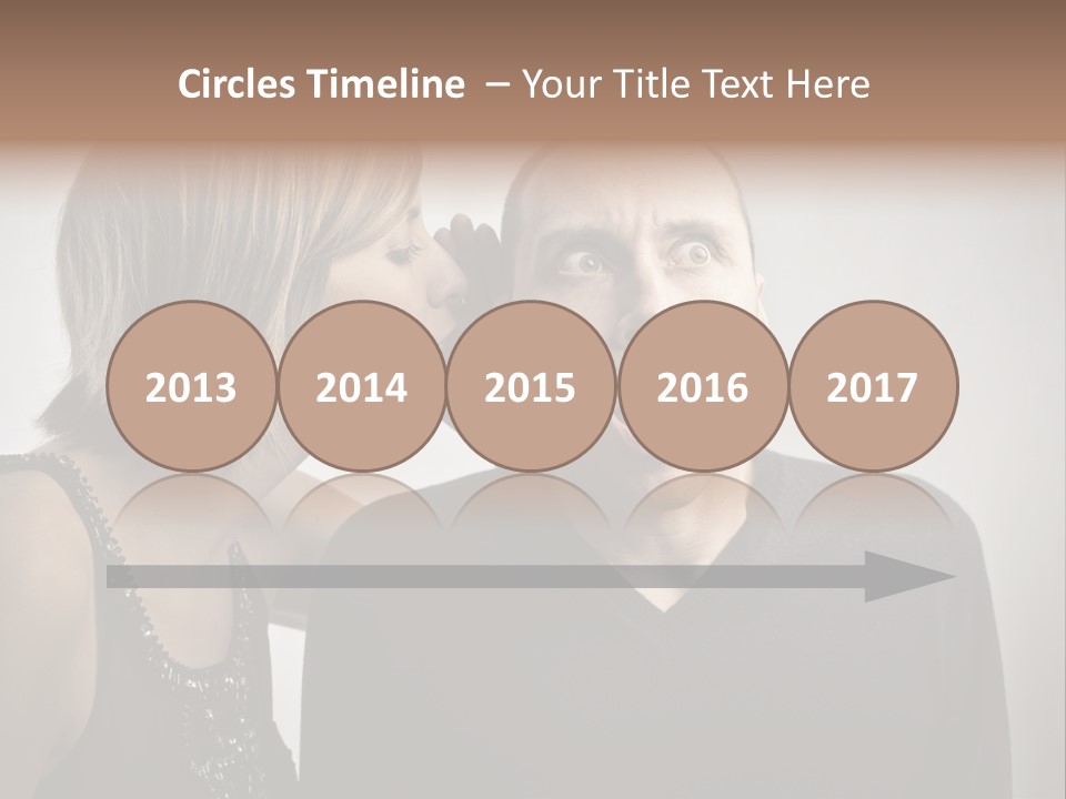 Portrait Gossip Happy PowerPoint Template