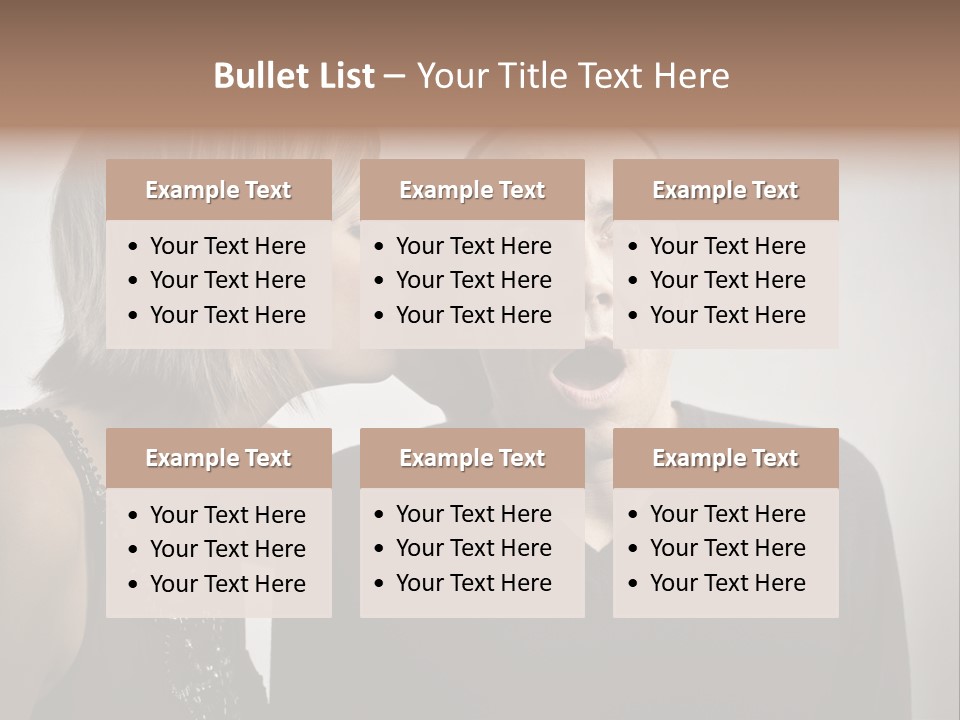 Portrait Gossip Happy PowerPoint Template