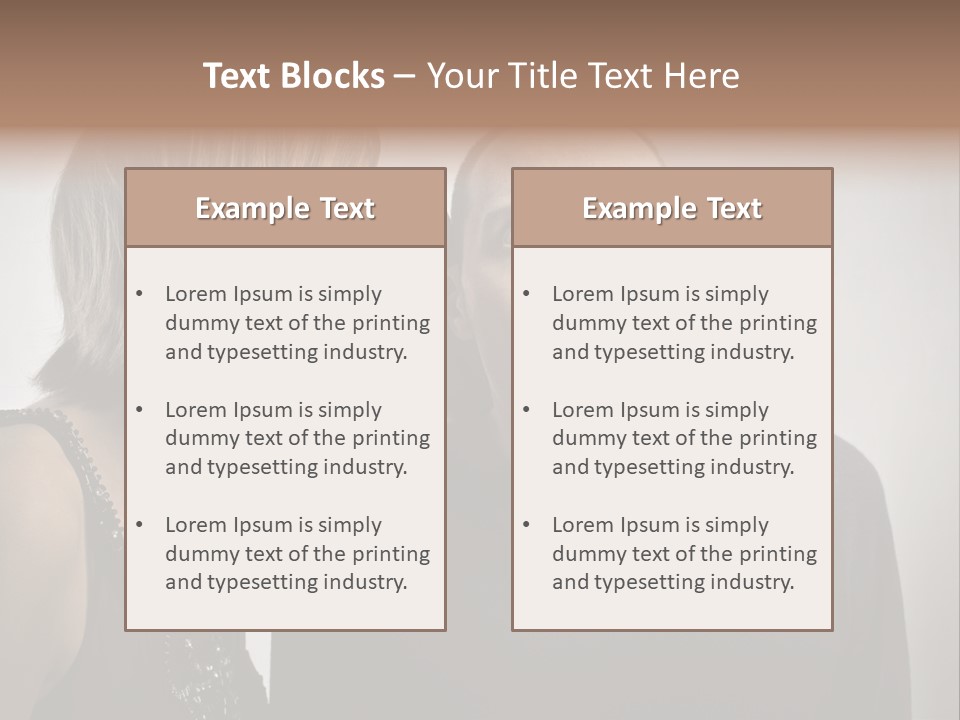 Portrait Gossip Happy PowerPoint Template