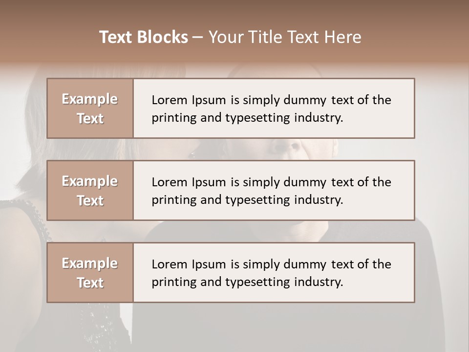 Portrait Gossip Happy PowerPoint Template