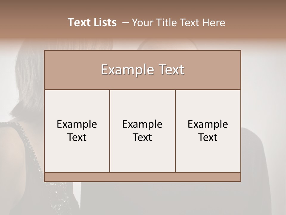 Portrait Gossip Happy PowerPoint Template