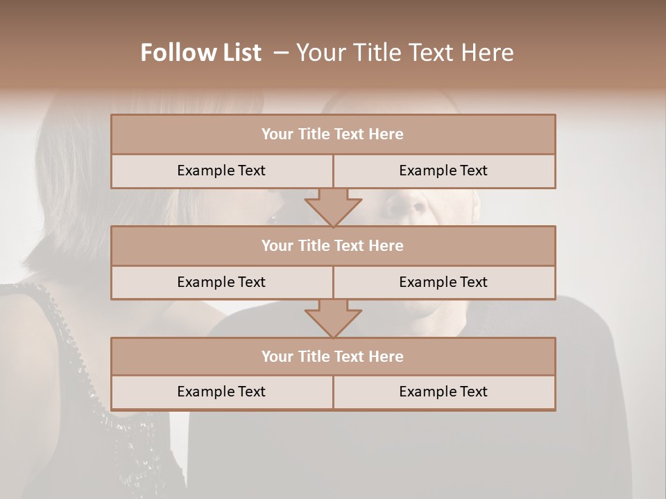 Portrait Gossip Happy PowerPoint Template
