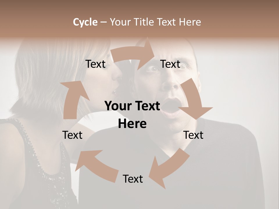 Portrait Gossip Happy PowerPoint Template