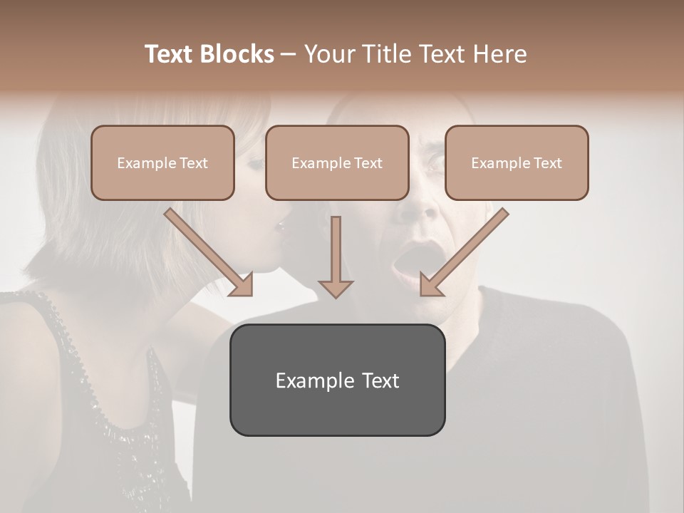 Portrait Gossip Happy PowerPoint Template