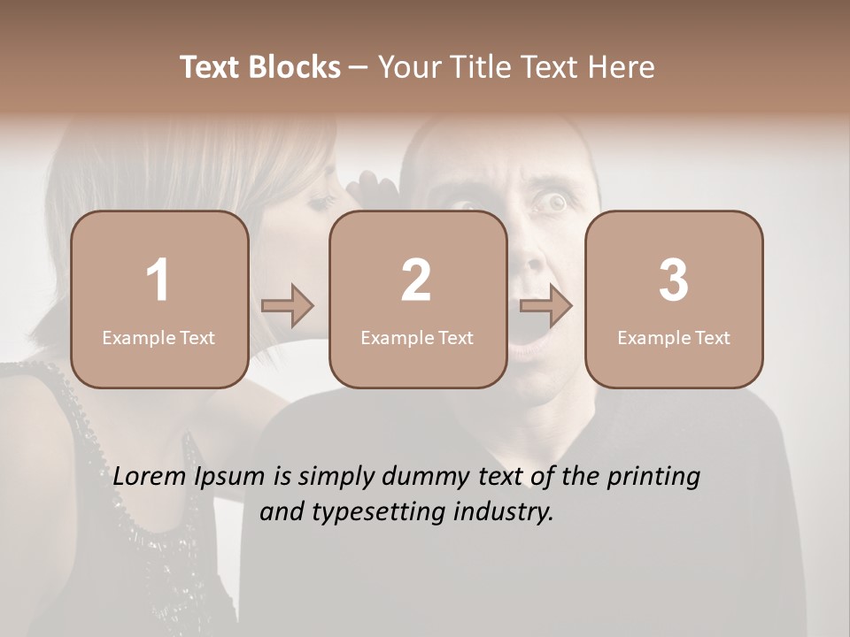 Portrait Gossip Happy PowerPoint Template