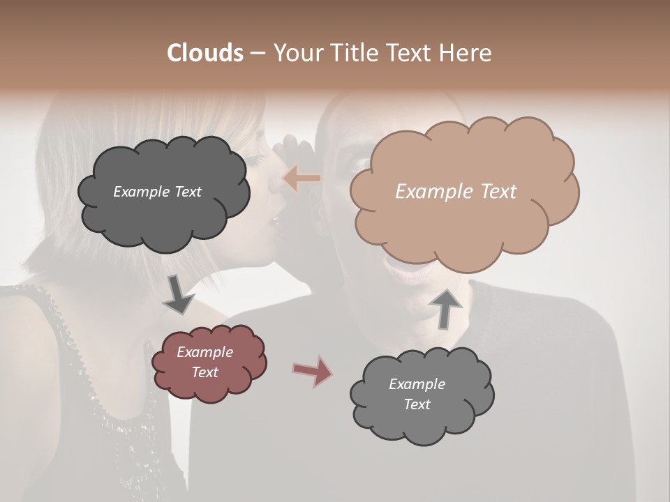 Portrait Gossip Happy PowerPoint Template