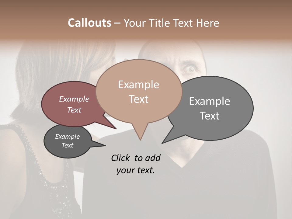 Portrait Gossip Happy PowerPoint Template