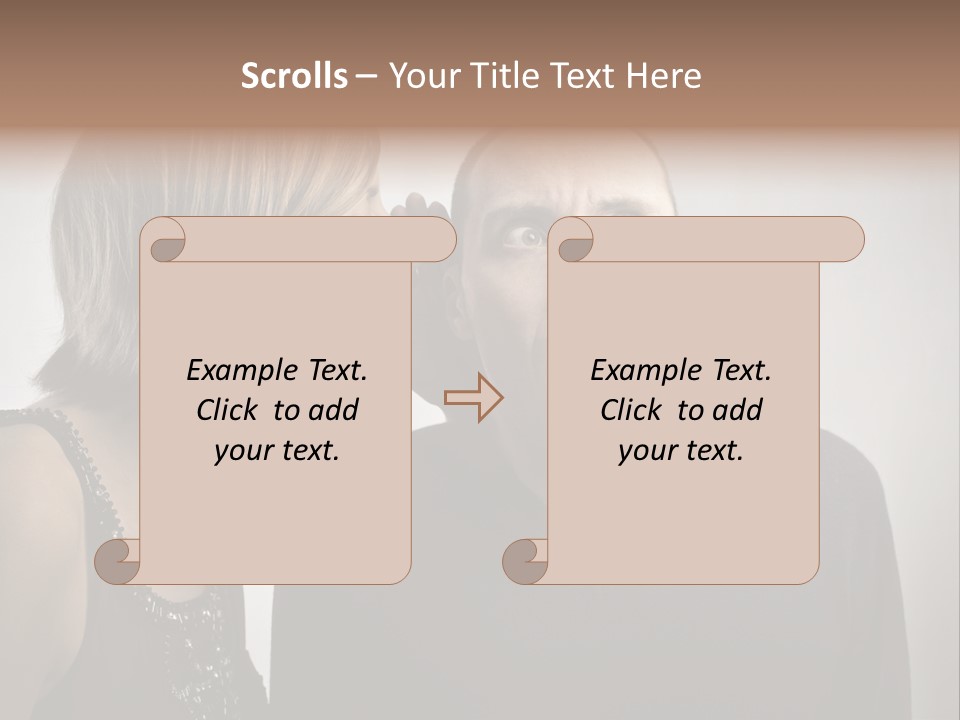Portrait Gossip Happy PowerPoint Template