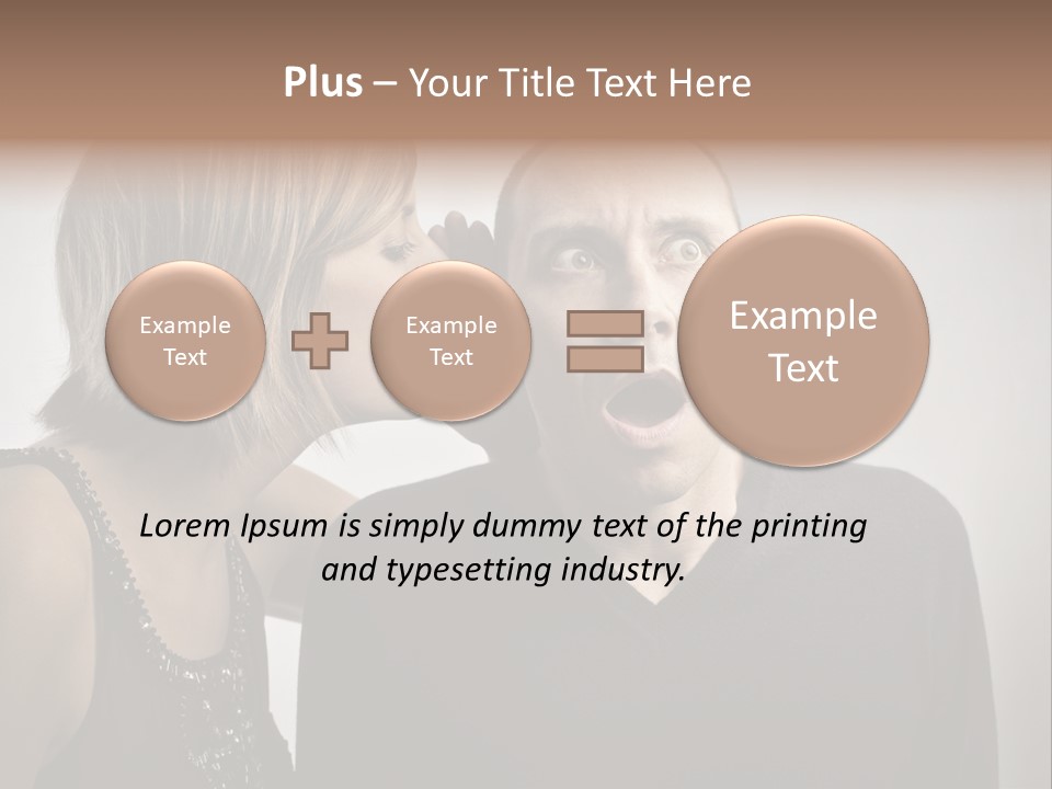 Portrait Gossip Happy PowerPoint Template